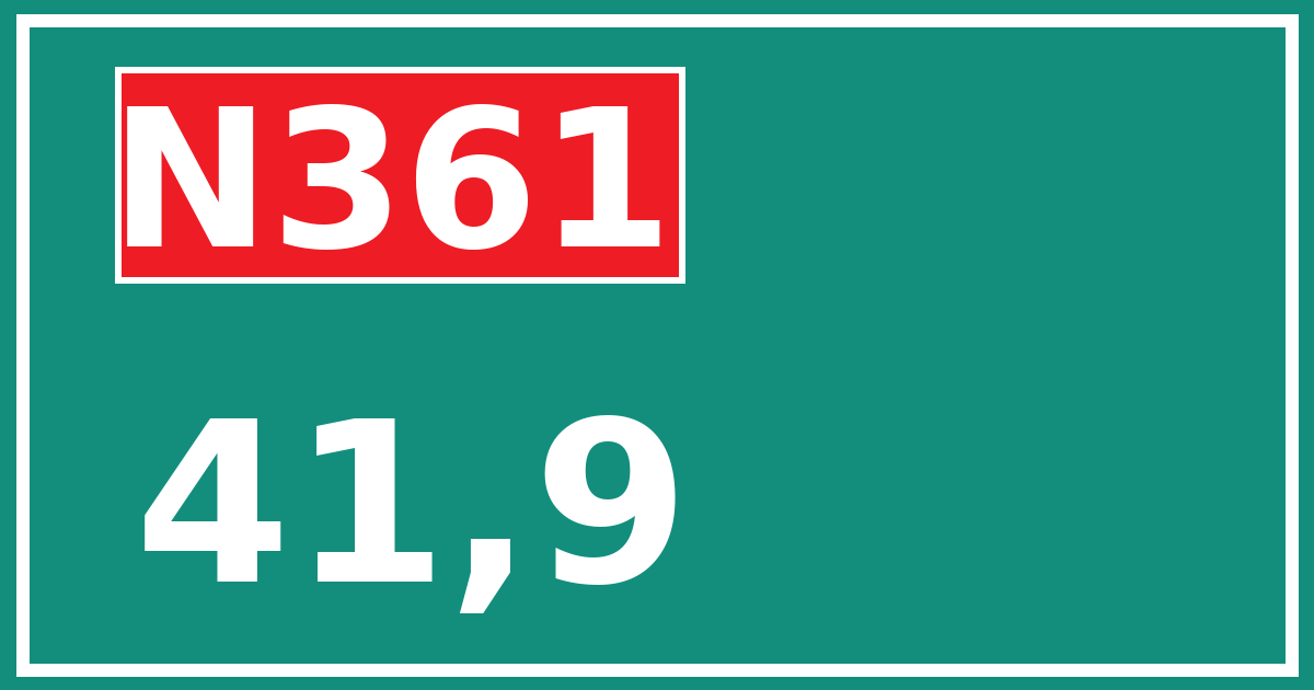 Hectometerbord N361 41,9