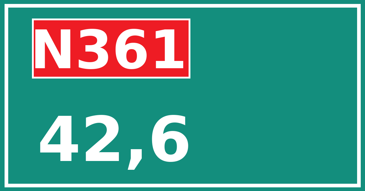 Hectometerbord N361 42,6