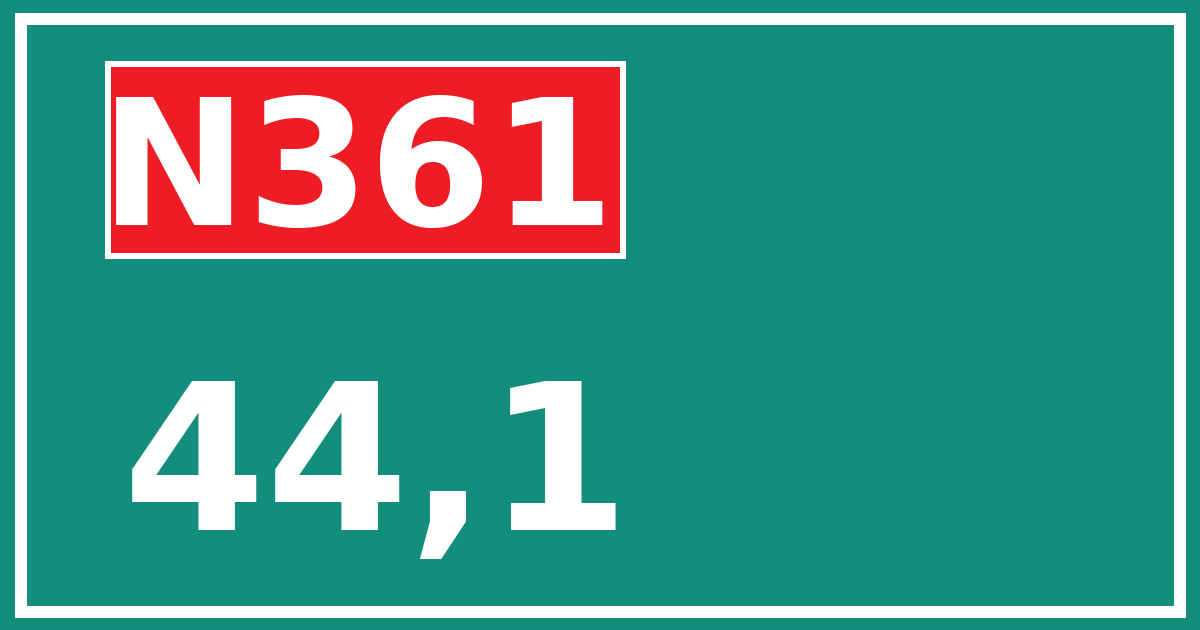 Hectometerbord N361 44,1