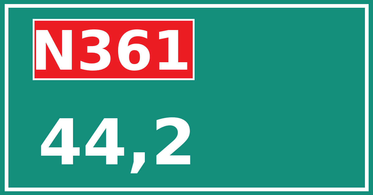 Hectometerbord N361 44,2