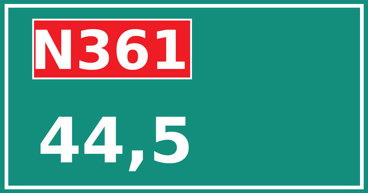 Hectometerbord N361 44,5