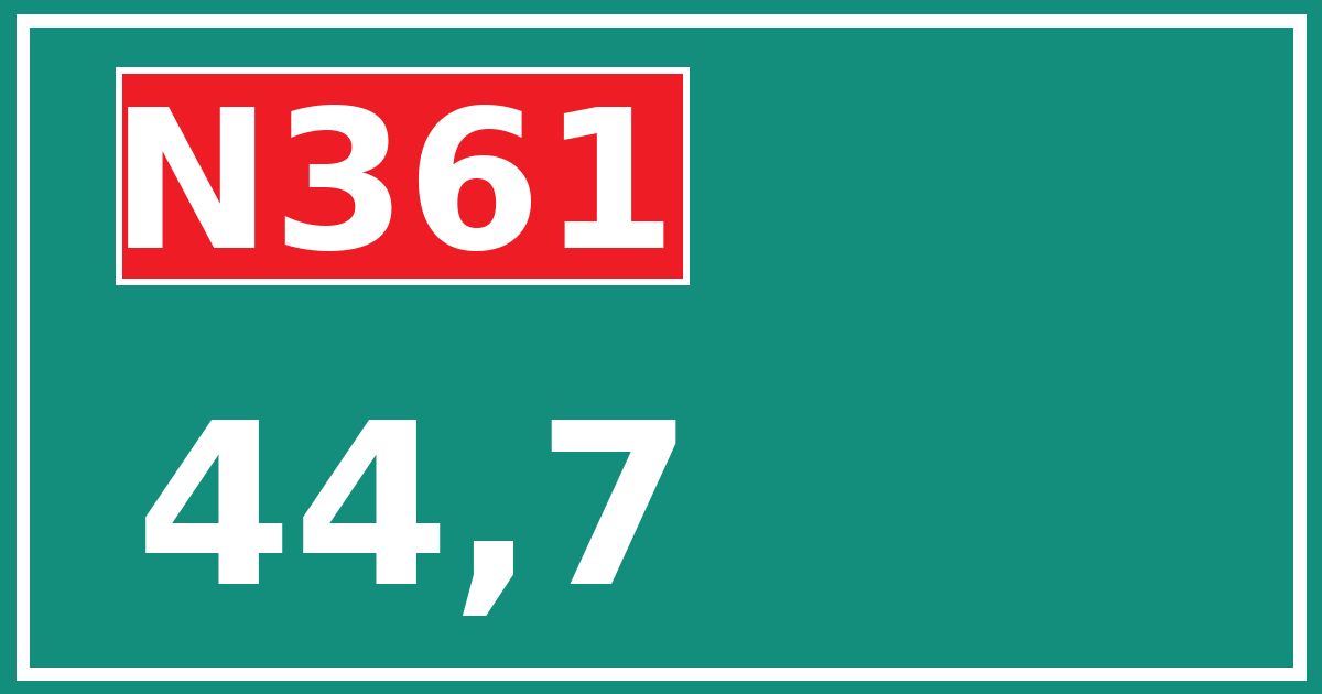 Hectometerbord N361 44,7