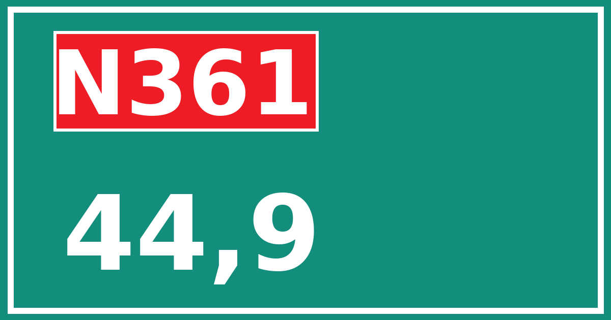 Hectometerbord N361 44,9