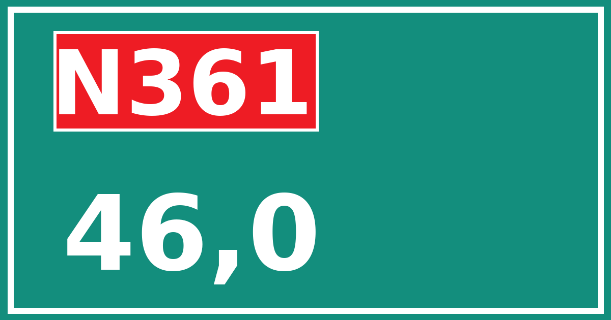 Hectometerbord N361 46,0