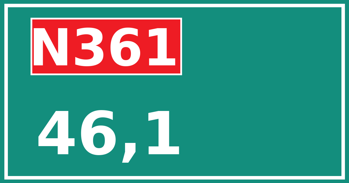 Hectometerbord N361 46,1