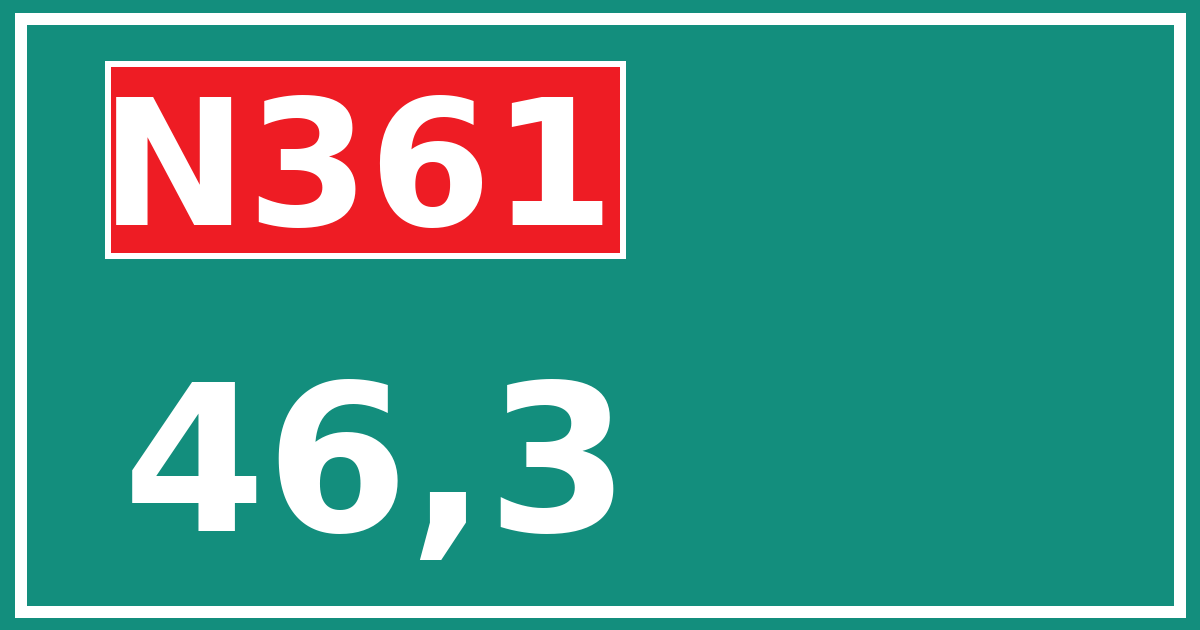 Hectometerbord N361 46,3