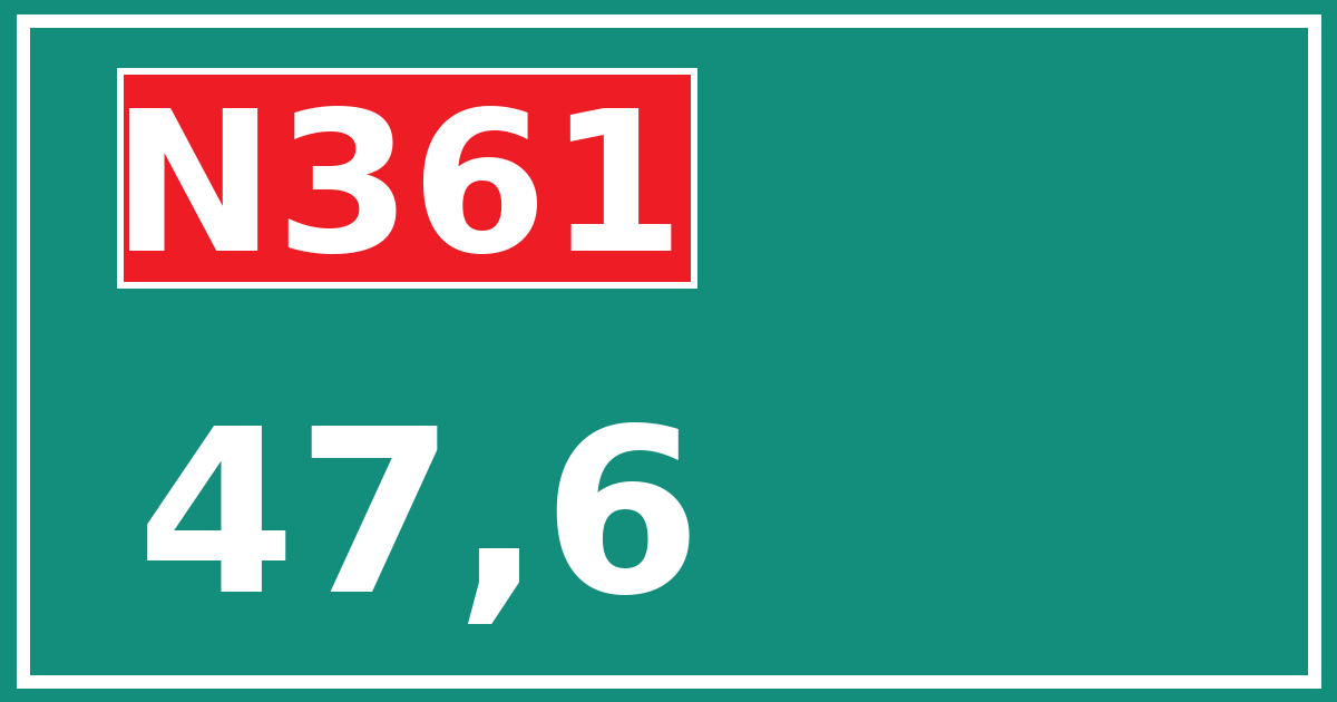 Hectometerbord N361 47,6