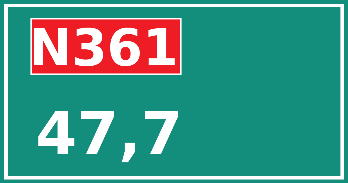 Hectometerbord N361 47,7