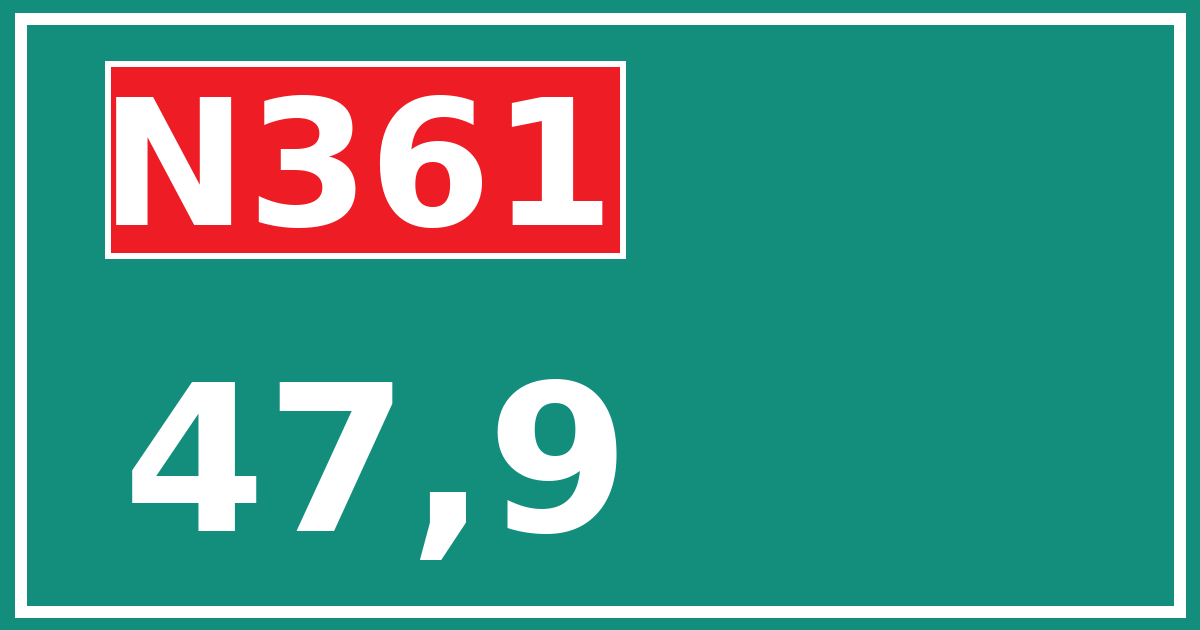Hectometerbord N361 47,9