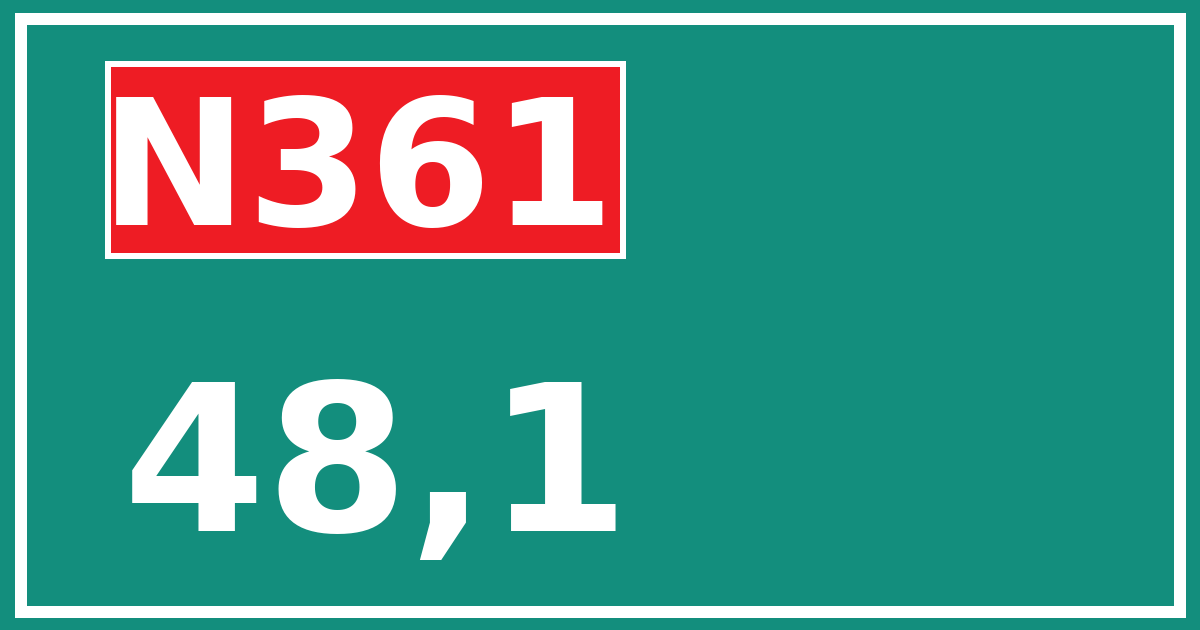 Hectometerbord N361 48,1