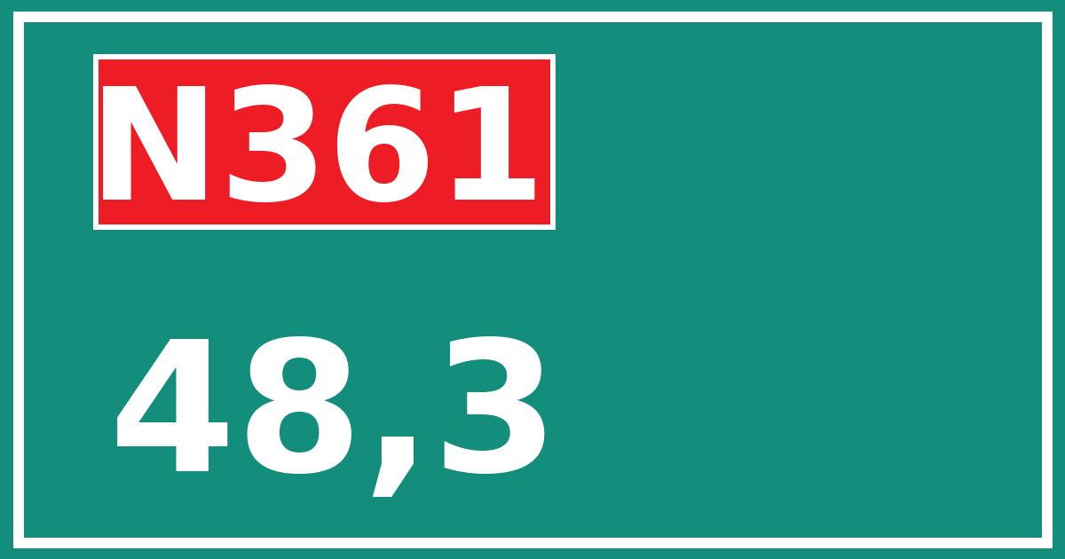 Hectometerbord N361 48,3