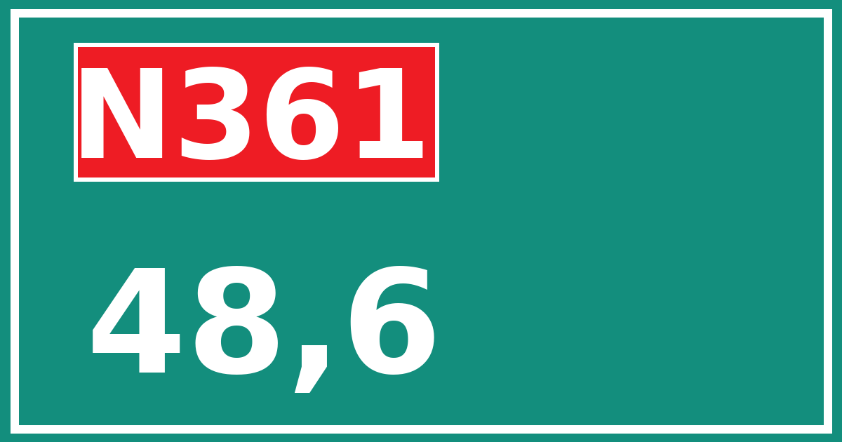 Hectometerbord N361 48,6