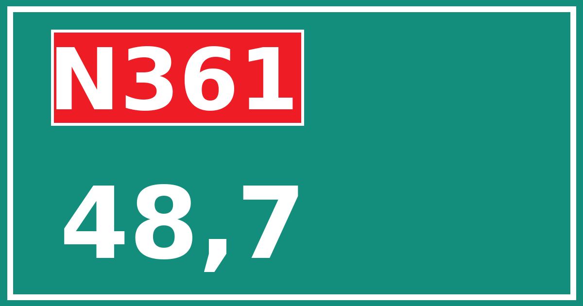Hectometerbord N361 48,7