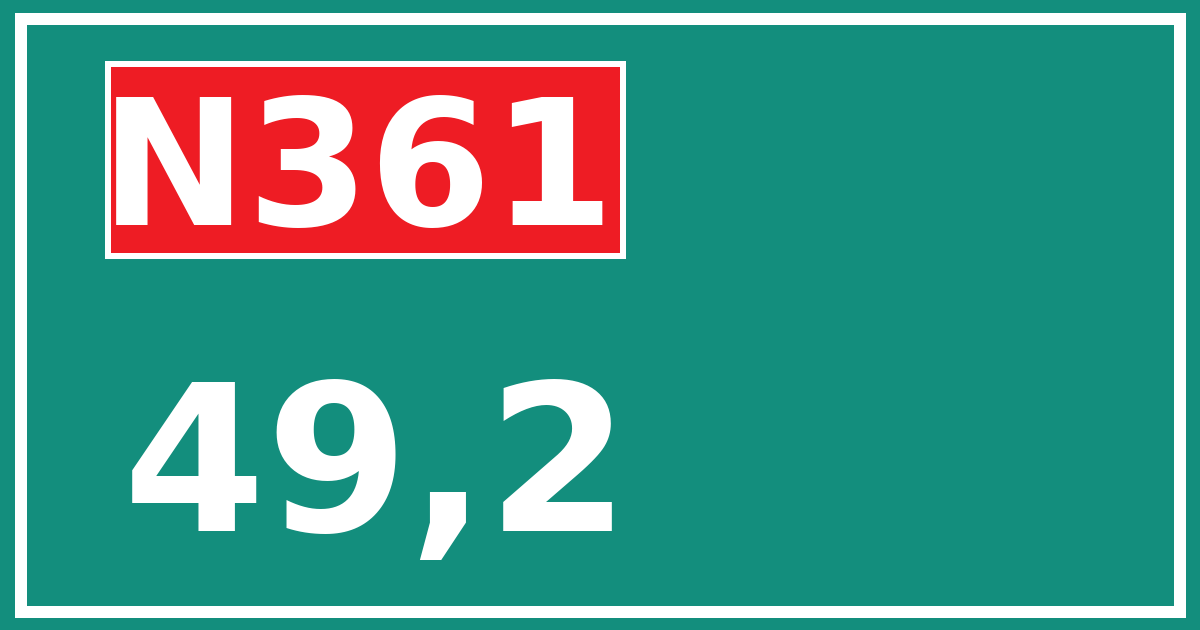 Hectometerbord N361 49,2