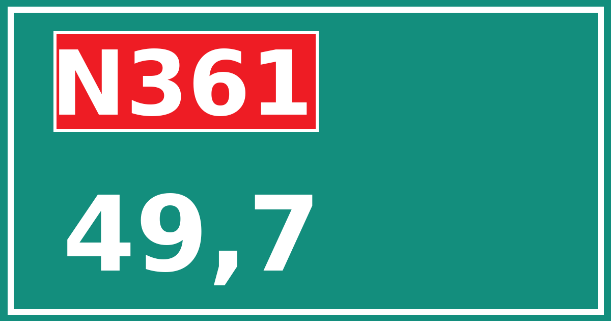 Hectometerbord N361 49,7