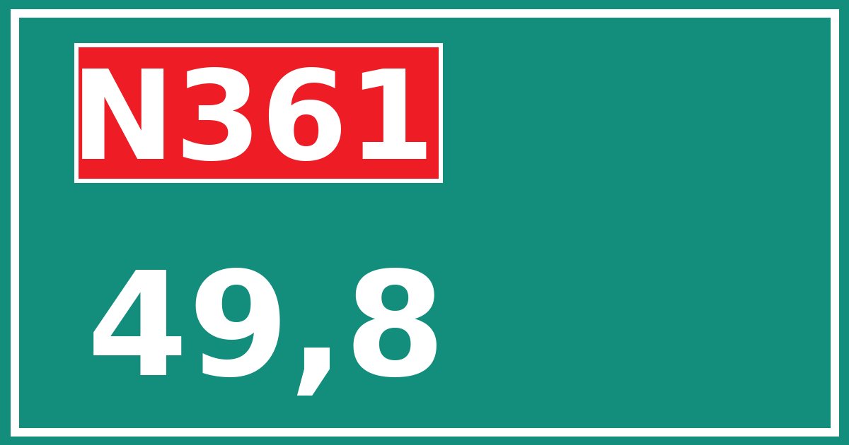 Hectometerbord N361 49,8