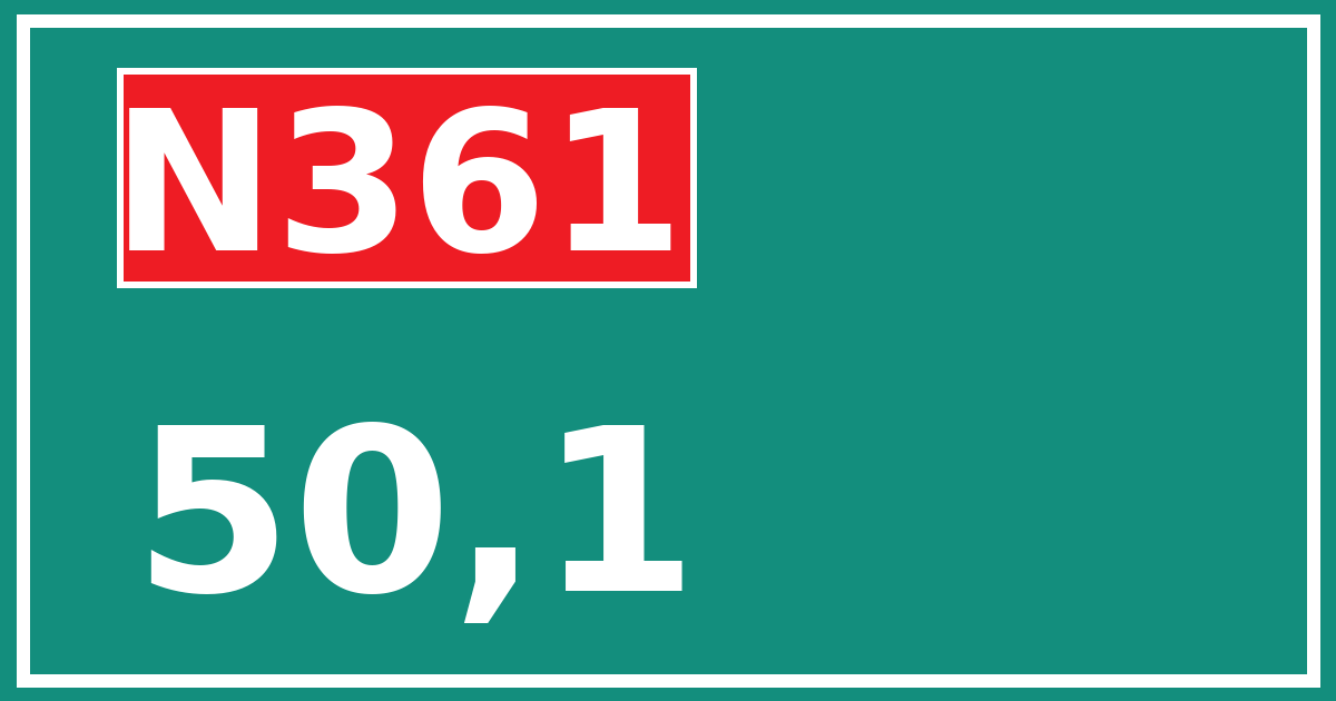 Hectometerbord N361 50,1