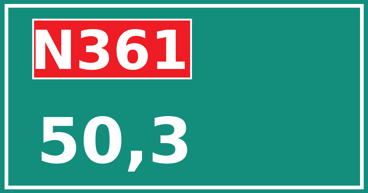 Hectometerbord N361 50,3