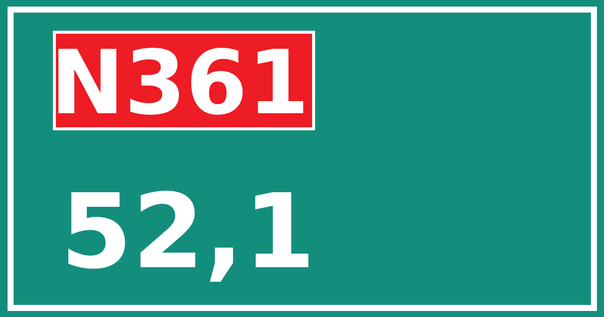 Hectometerbord N361 52,1