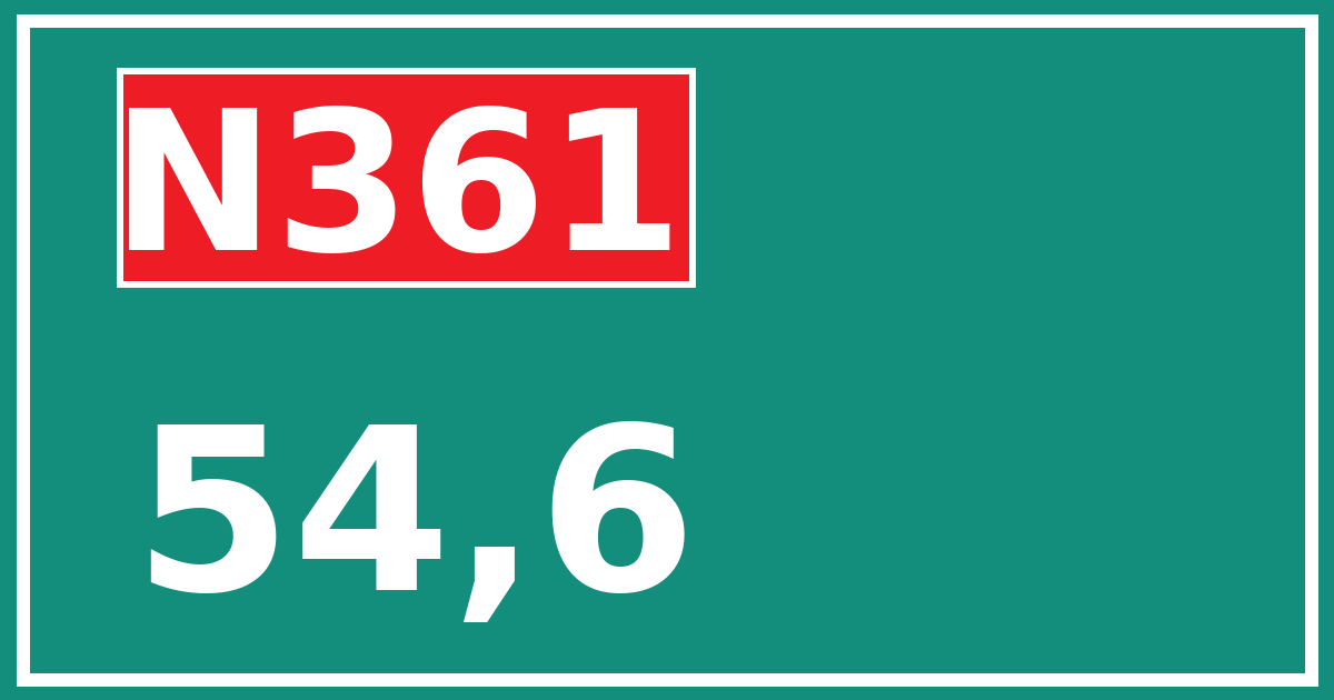Hectometerbord N361 54,6