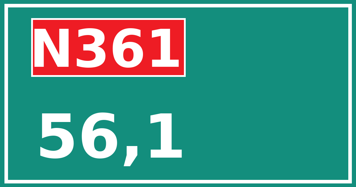 Hectometerbord N361 56,1