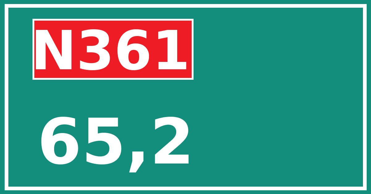 Hectometerbord N361 65,2