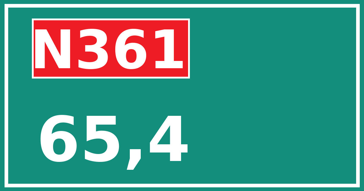 Hectometerbord N361 65,4