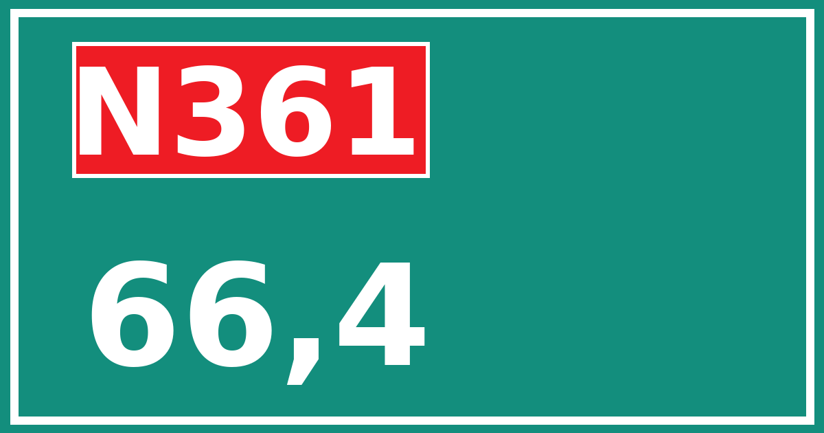 Hectometerbord N361 66,4