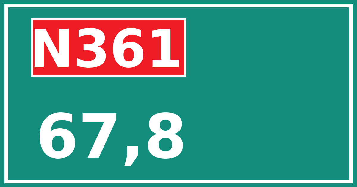 Hectometerbord N361 67,8