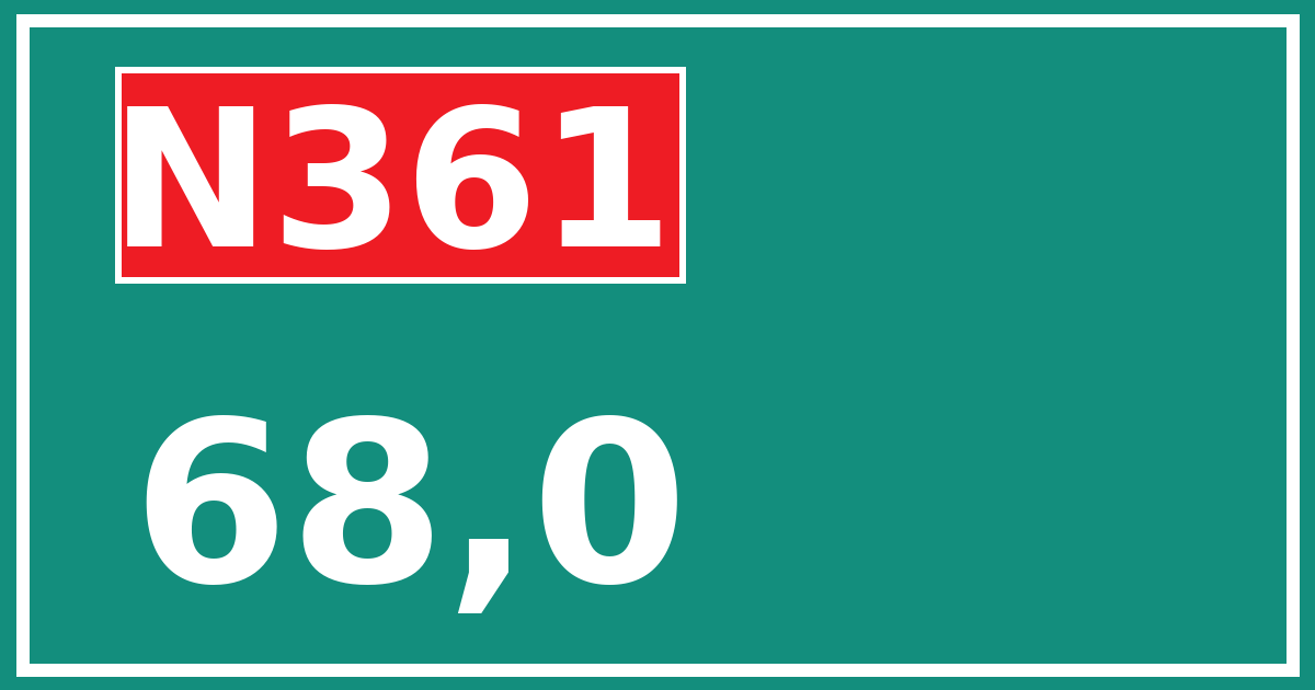 Hectometerbord N361 68,0