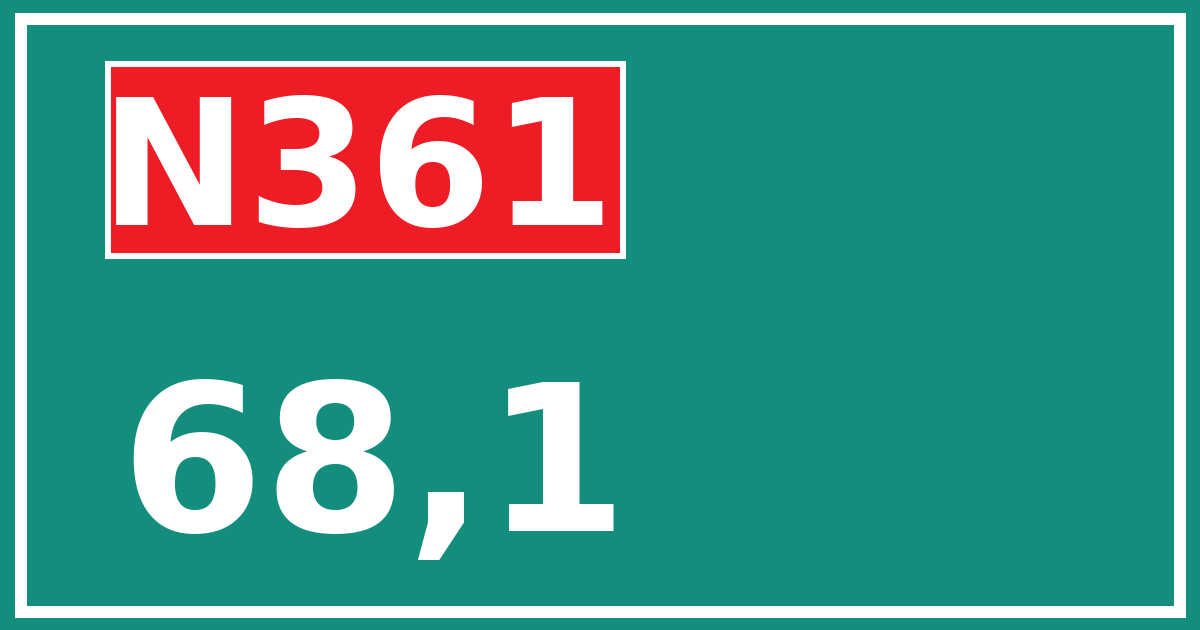 Hectometerbord N361 68,1