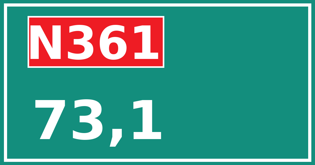 Hectometerbord N361 73,1