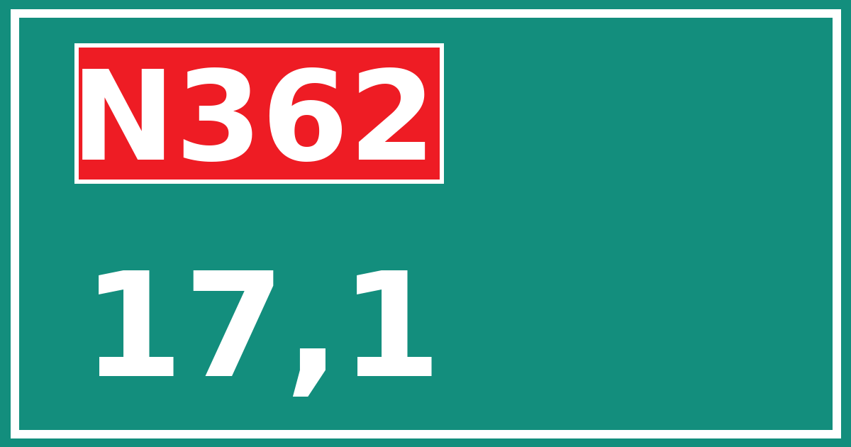 Hectometerbord N362 17,1
