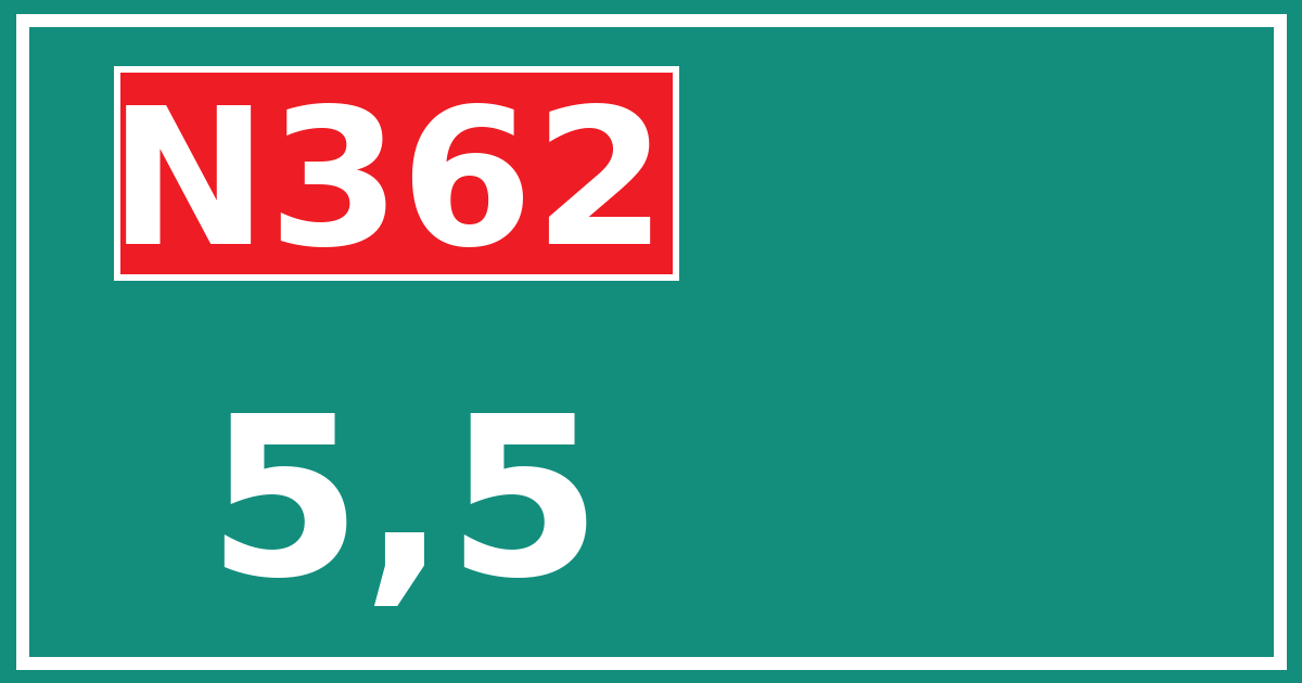 Hectometerbord N362 5,5