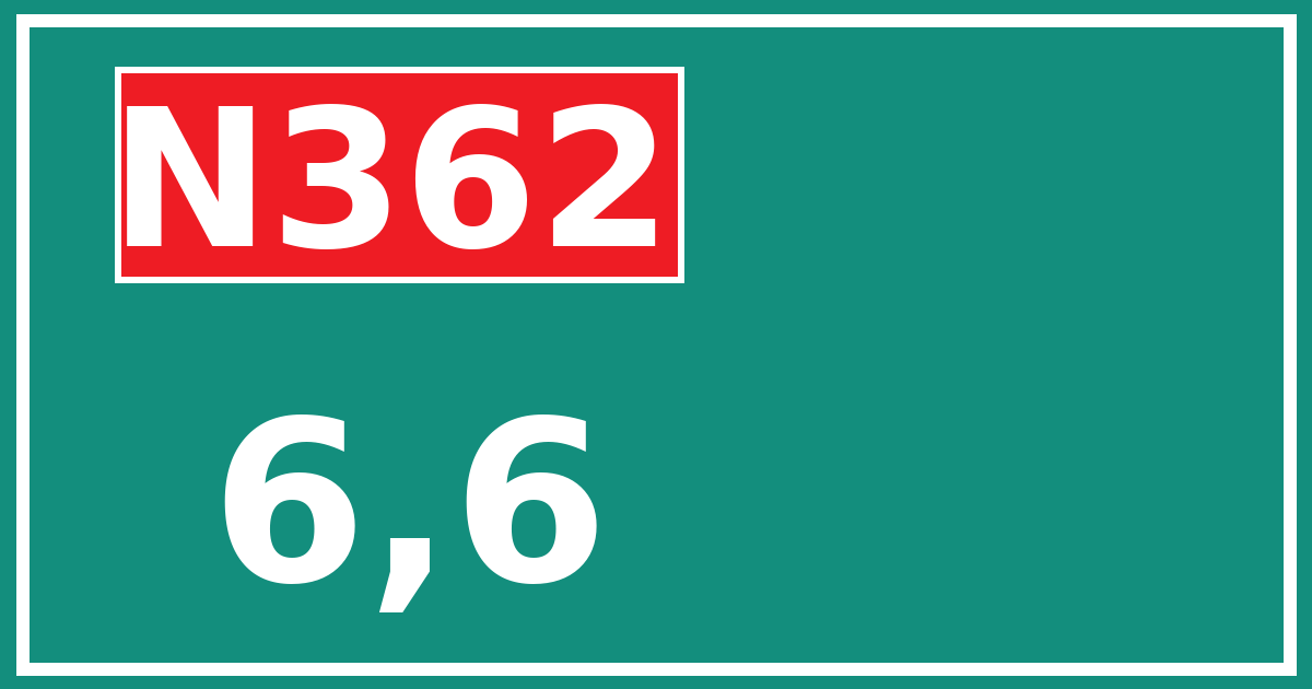 Hectometerbord N362 6,6