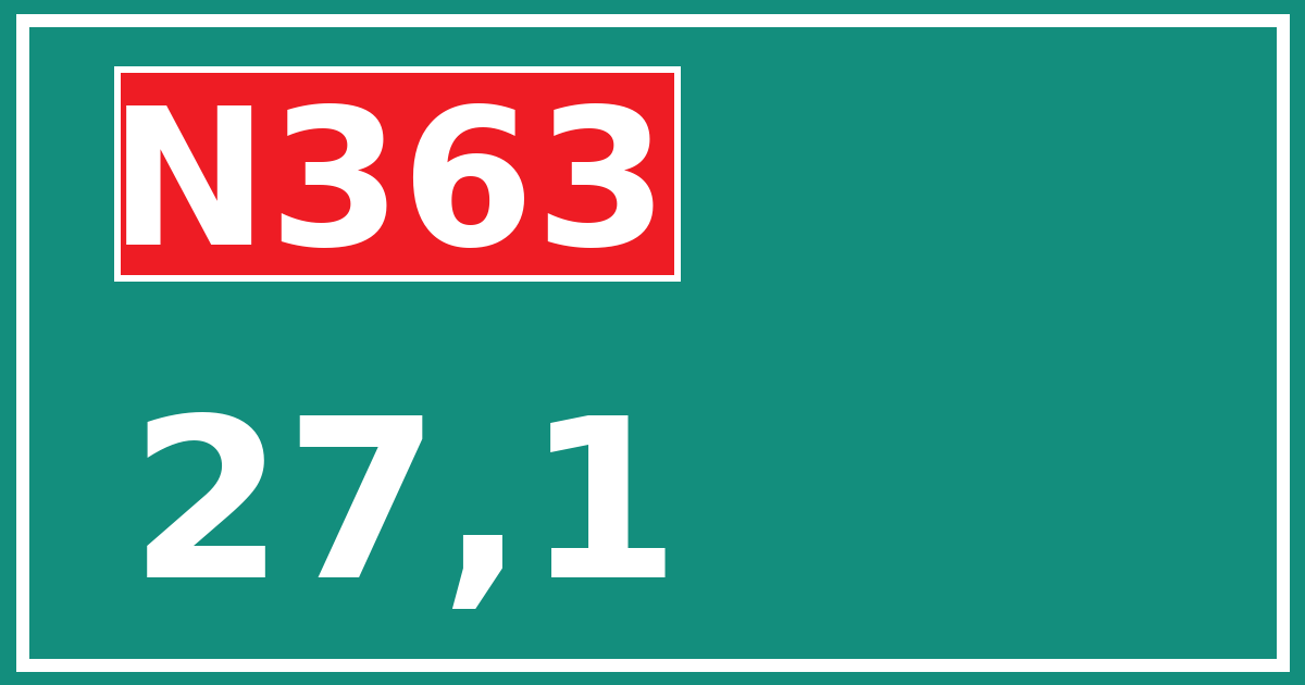 Hectometerbord N363 27,1