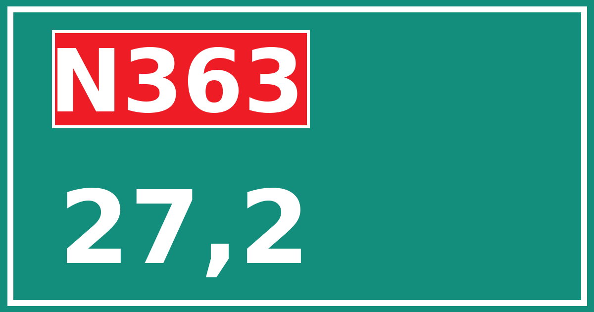 Hectometerbord N363 27,2