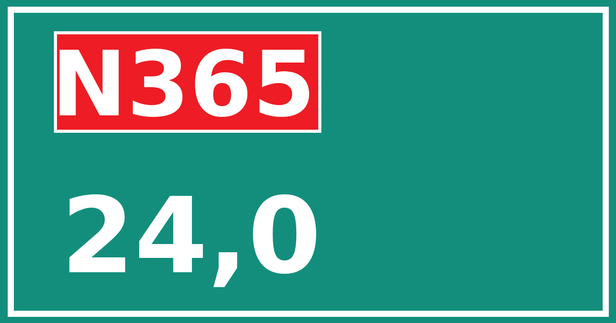 Hectometerbord N365 24,0