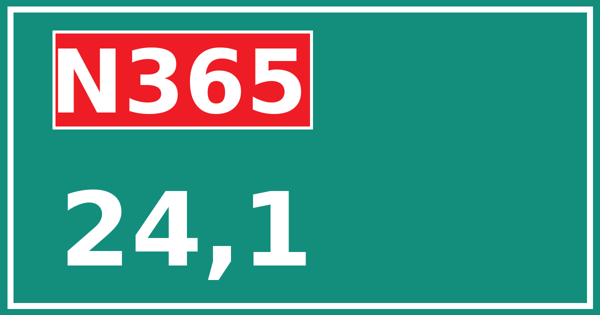 Hectometerbord N365 24,1