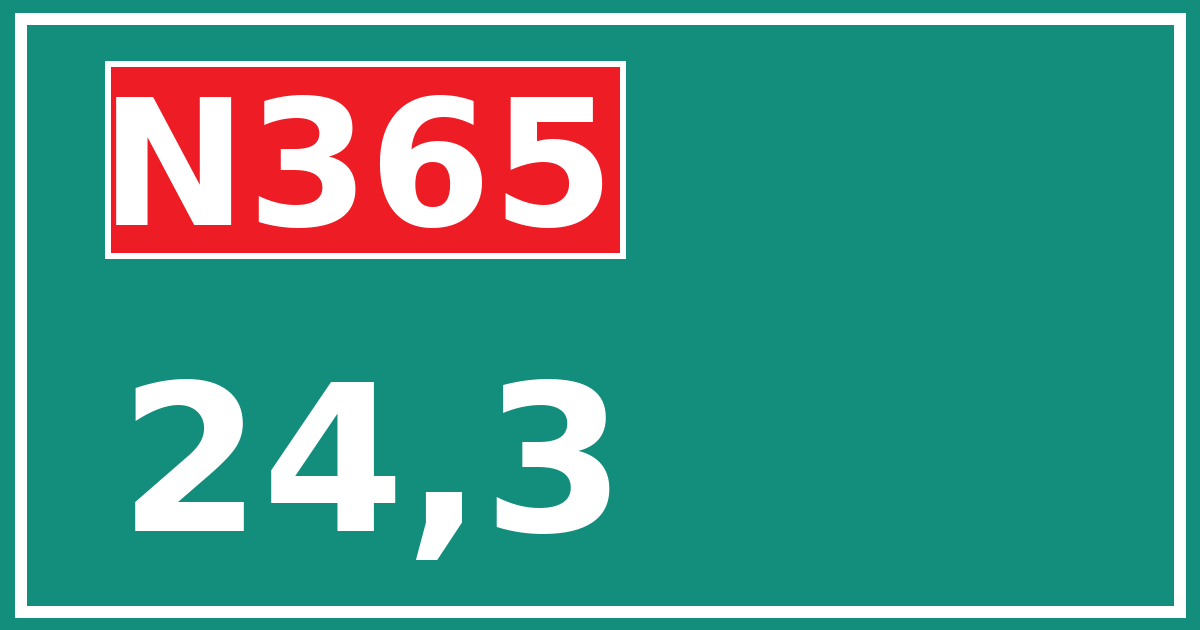 Hectometerbord N365 24,3