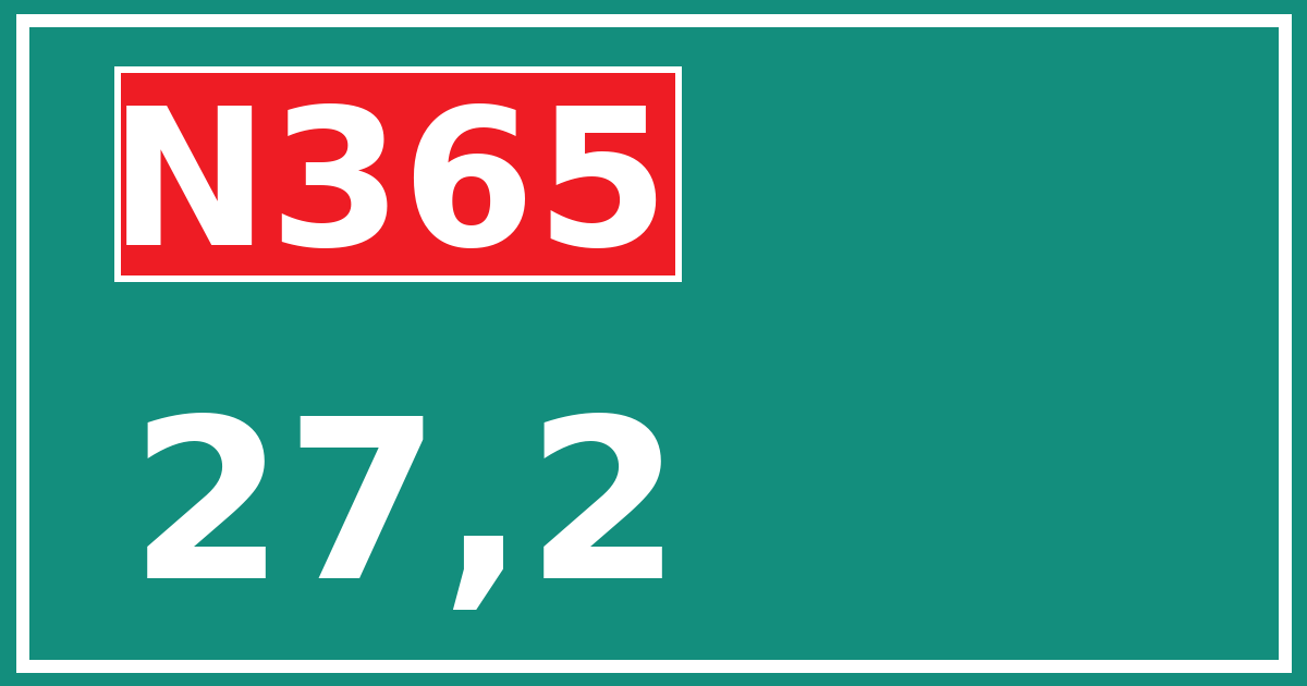 Hectometerbord N365 27,2