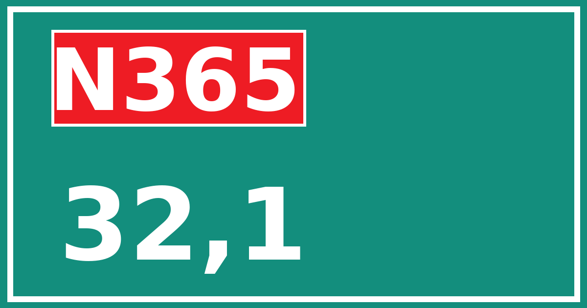 Hectometerbord N365 32,1