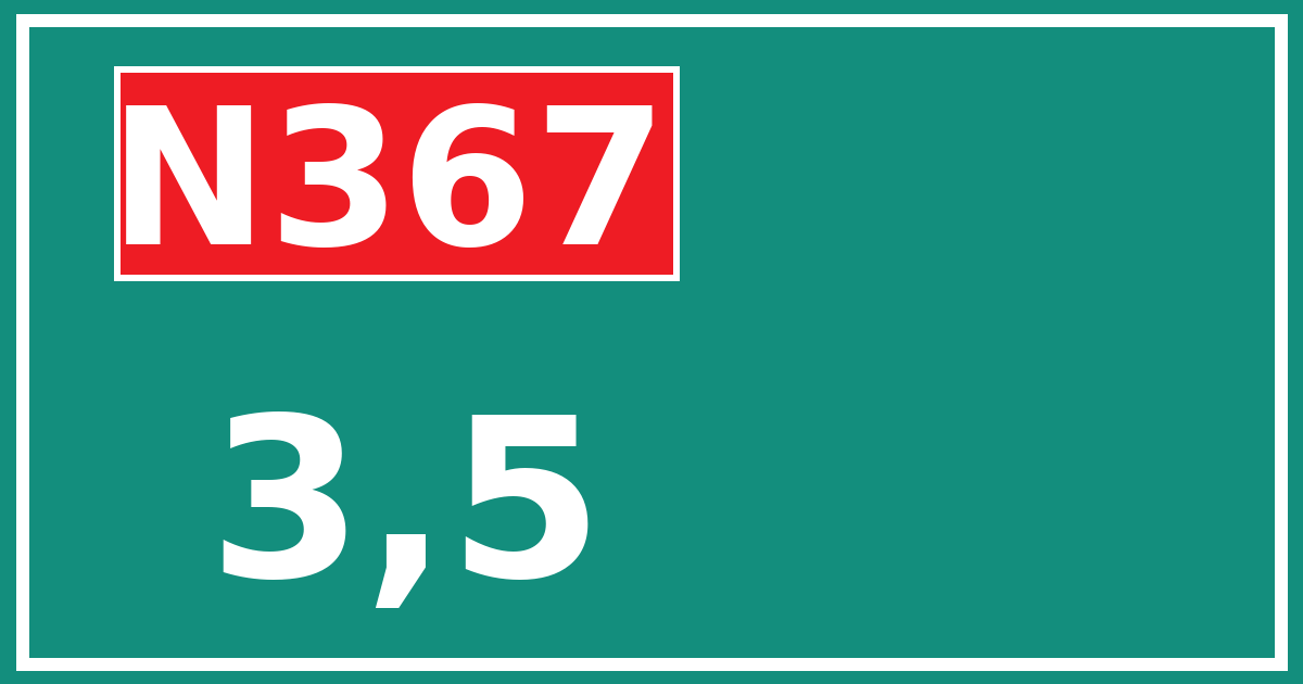 Hectometerbord N367 3,5