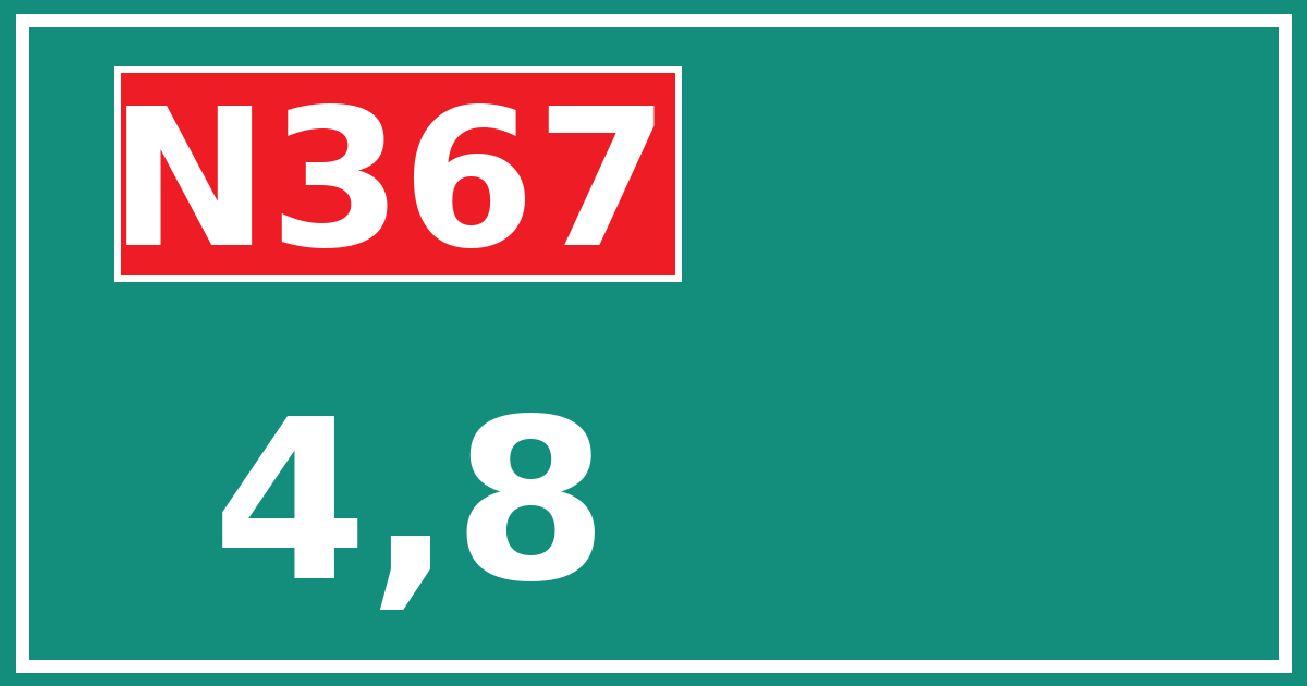 Hectometerbord N367 4,8