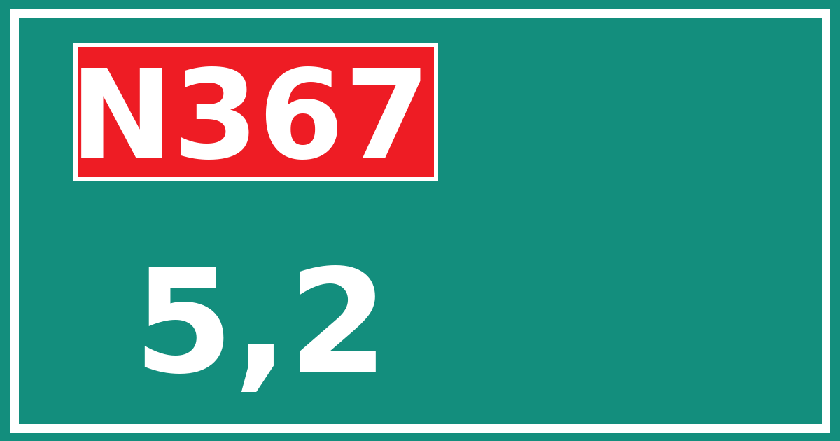 Hectometerbord N367 5,2