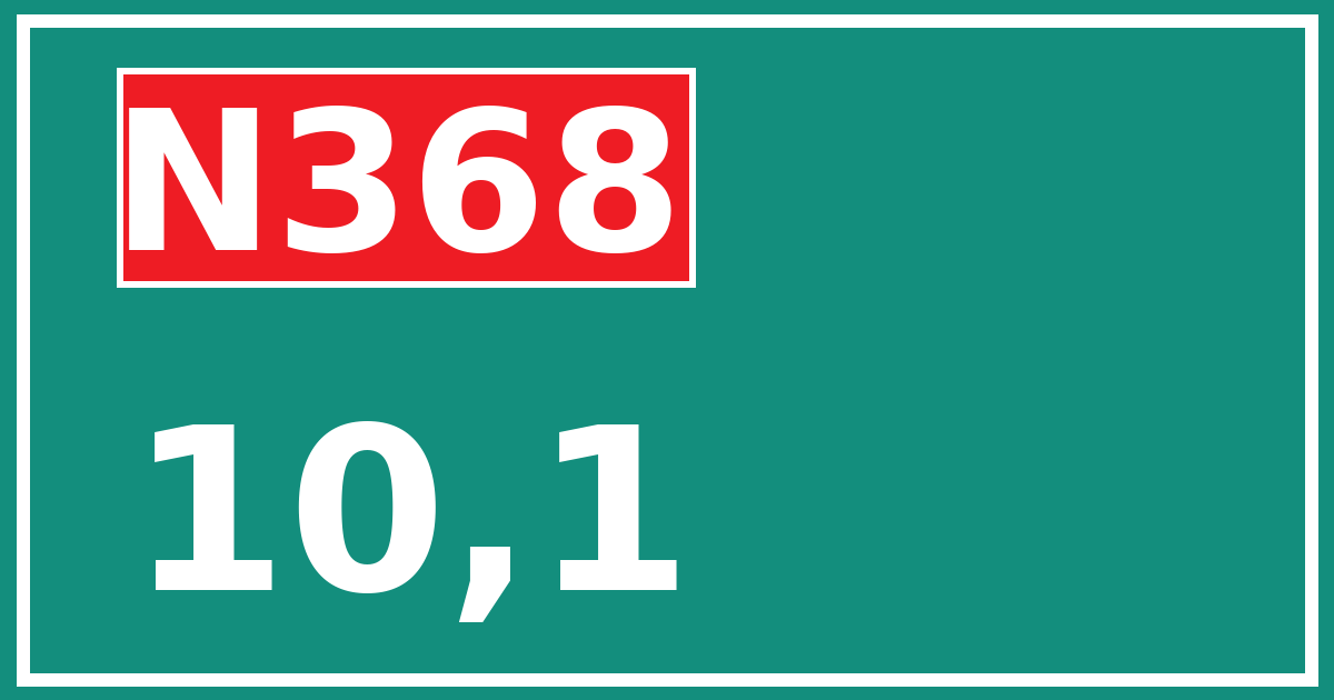 Hectometerbord N368 10,1
