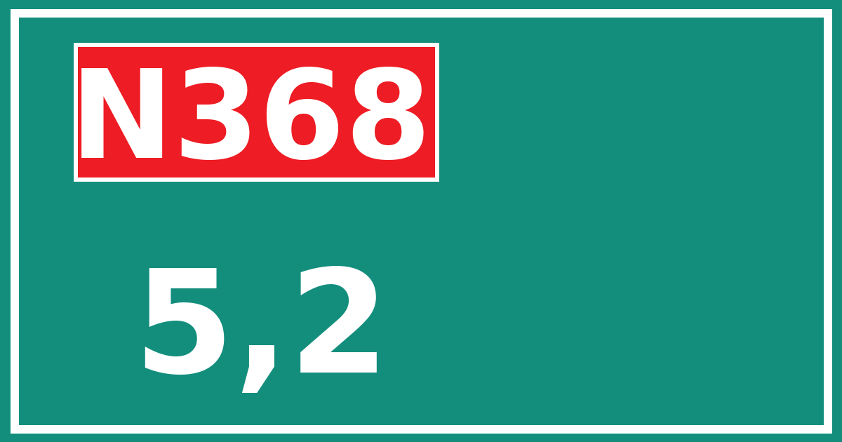 Hectometerbord N368 5,2