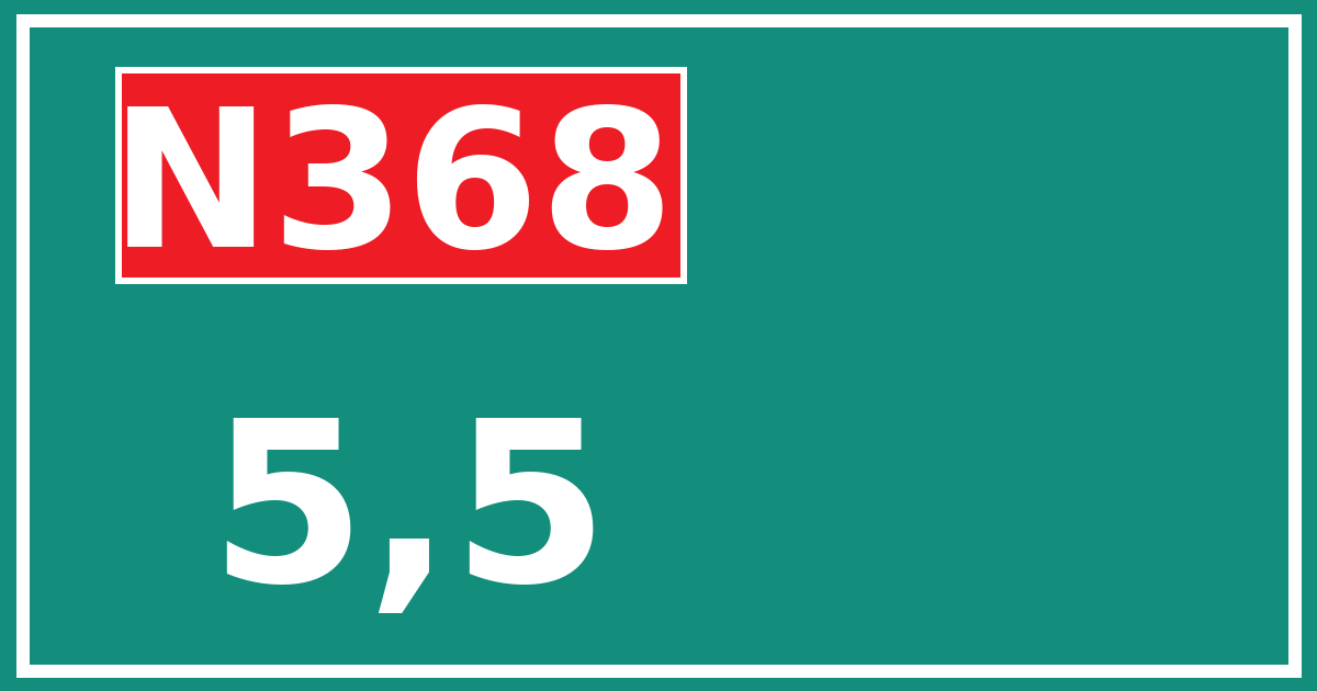Hectometerbord N368 5,5
