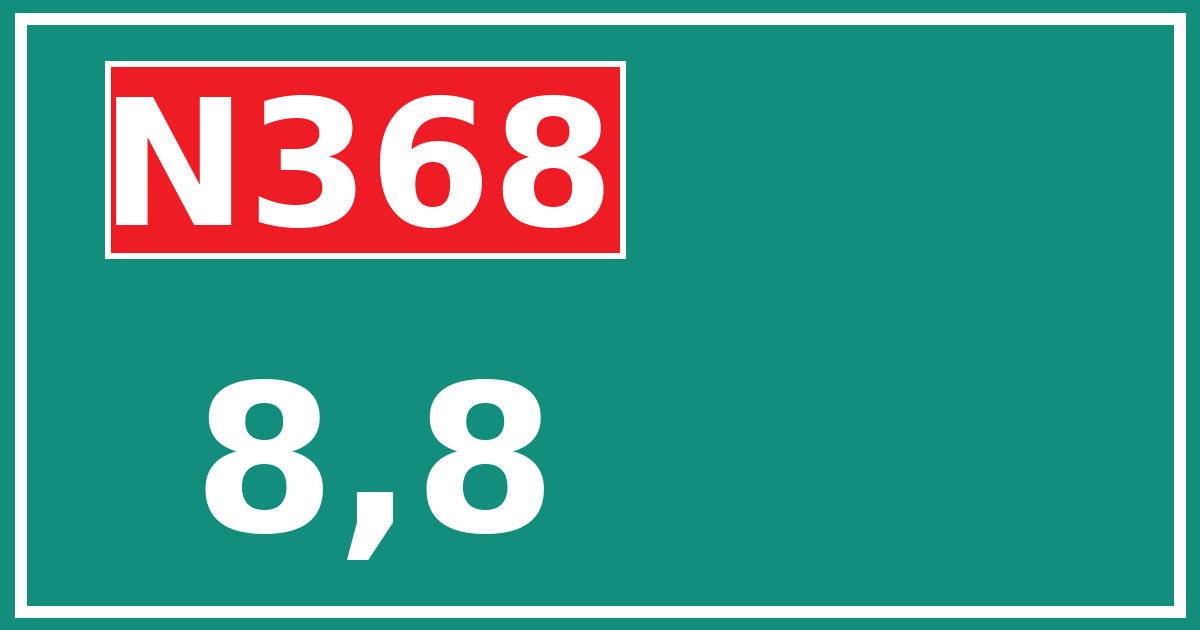 Hectometerbord N368 8,8