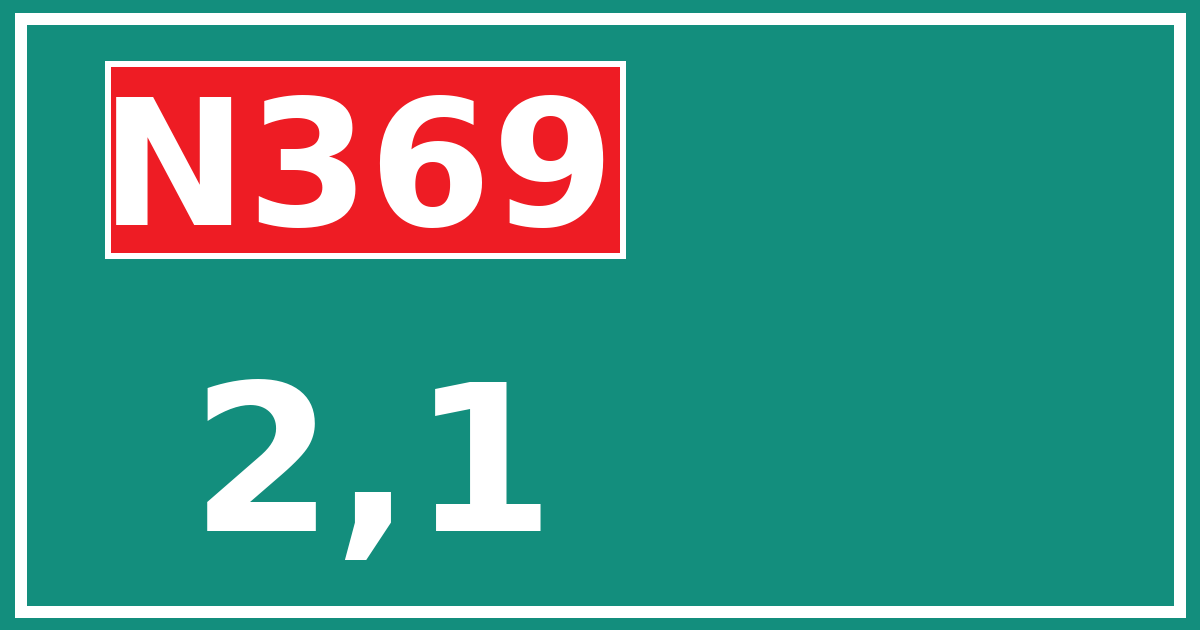 Hectometerbord N369 2,1
